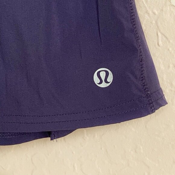 Lululemon Back Pleated Skort Womens 6 Purple Back Zip Pocket Running Pickleball - Picture 2 of 9